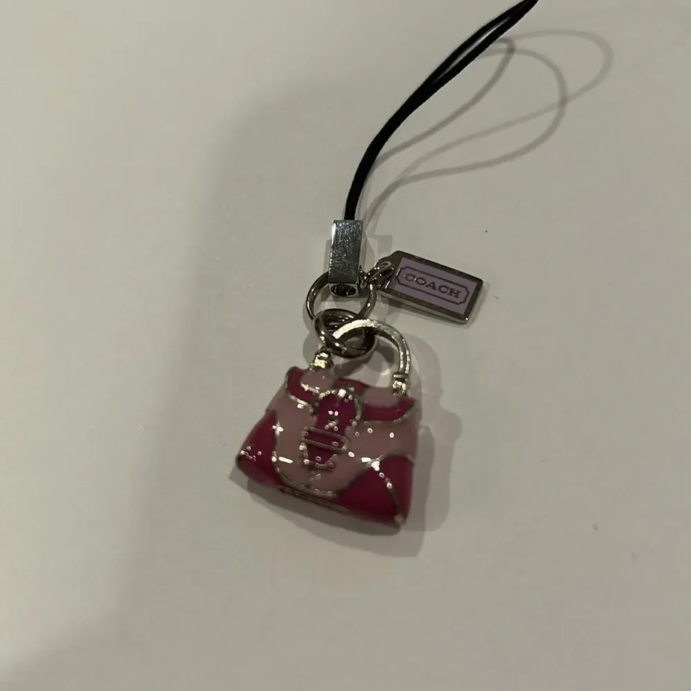 NWOT Vintage COACH Mini Purse Charm Lanyard Cell Phone Charm
